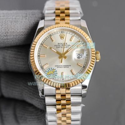 Swiss Replica Rolex Datejust Jubilee Two Tone 36mm Watch